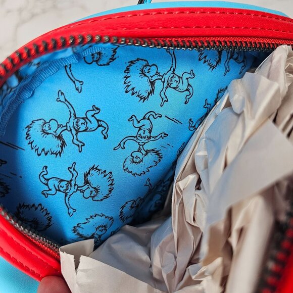 NWT Loungefly Dr Seuss Thing 1 and 2 Box Mini Backpack - Picture 8 of 8